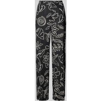 Mango Stoffhose aus Viskose-Leinen-Mix Modell 'LIZA' in Black, Größe 34 von Mango