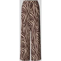 Mango Stoffhose aus Viskose-Mix im Allover-Look Modell 'NIKITA' in Black, Größe 42 von Mango