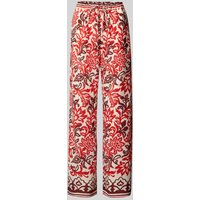 Mango Stoffhose aus Viskose-Mix mit elastischem Bund Modell 'JULIA' in Rot, Größe M von Mango