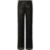 Mango Straight Leg Hose mit Paillettenbesatz Modell 'XJUPITER' in Black, Größe S von Mango