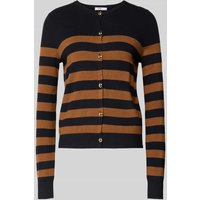 Mango Strickjacke aus Viskose-Mix Modell 'LUCCAPK' in Camel, Größe S von Mango