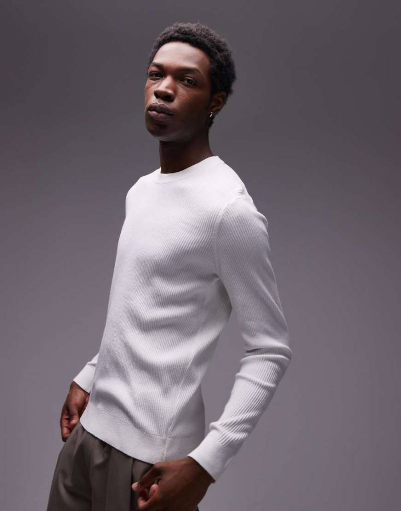 Mango - Strickpullover in Ecru mit Rundhalsausschnitt-Neutral von Mango