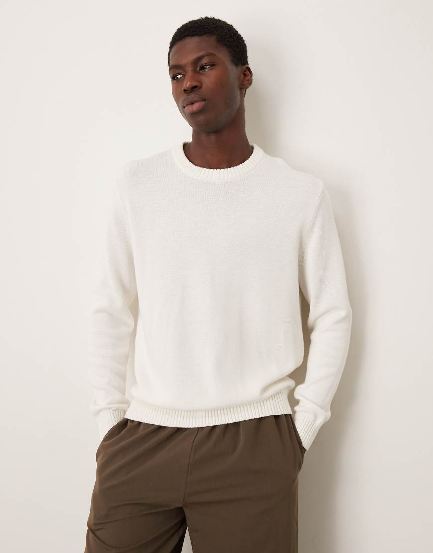 Mango - Strickpullover in Naturfarbe mit Rundhalsausschnitt-Neutral Mango - Strickpullover in Naturfarbe mit Rundhalsausschnitt-Neutral von Mango