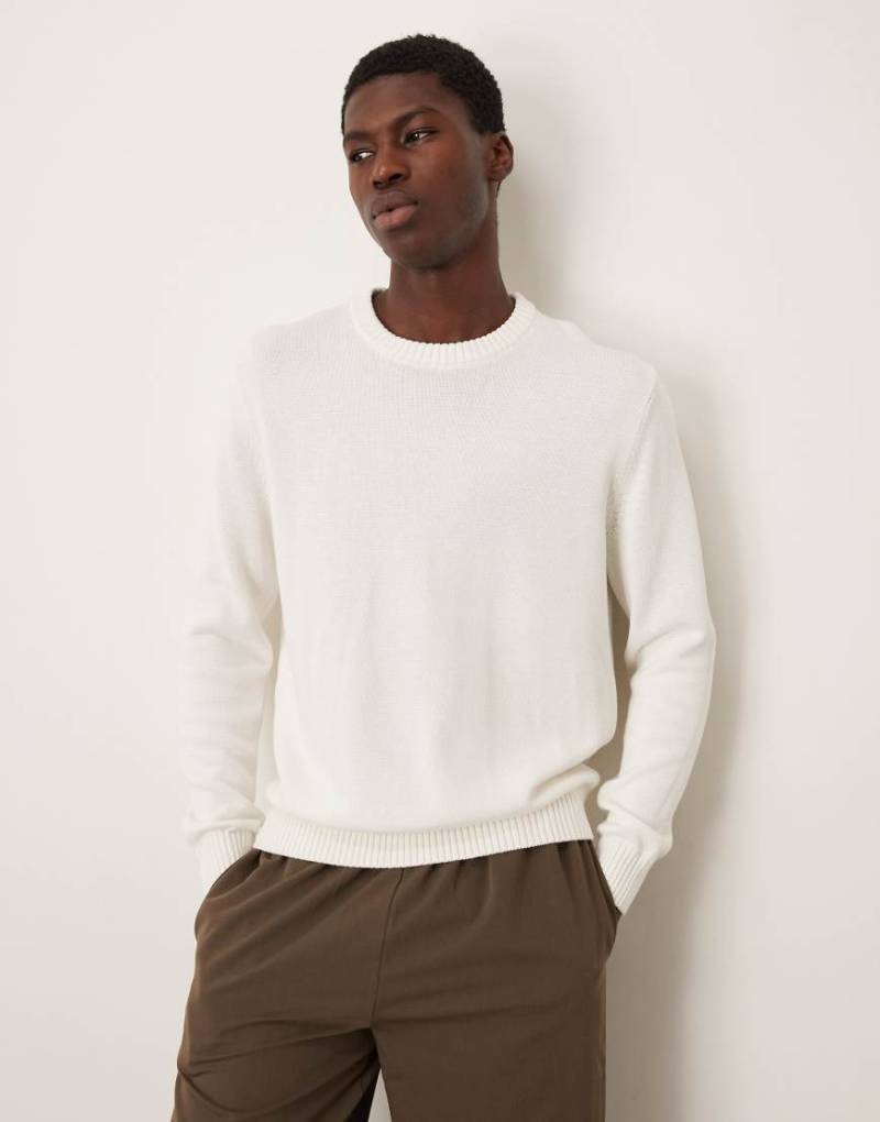 Mango - Strickpullover in Naturfarbe mit Rundhalsausschnitt-Neutral von Mango