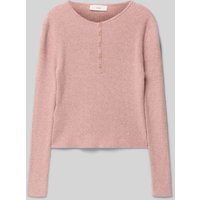 Mango Strickpullover mit Knopfleiste Modell 'willow' in Rosa, Größe 164 von Mango
