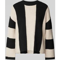 Mango Strickpullover mit Rundhalsausschnitt Modell 'PITERA' in Offwhite, Größe L von Mango