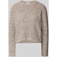 Mango Strickpullover mit Rundhalsausschnitt Modell 'RUCULA' in Dunkelbraun, Größe L von Mango
