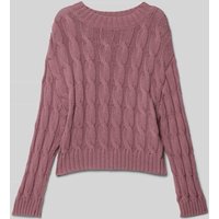 Mango Strickpullover mit gerippten Abschlüssen Modell 'carli' in Bordeaux, Größe 140 von Mango