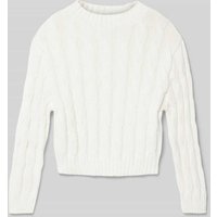 Mango Strickpullover mit gerippten Abschlüssen Modell 'carli' in Ecru, Größe 140 von Mango