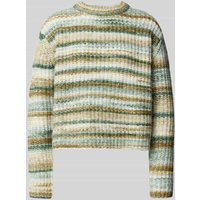 Mango Strickpullover mit gerippten Abschlüssen in Petrol, Größe XL Mango Strickpullover mit gerippten Abschlüssen in Petrol, Größe XL von Mango