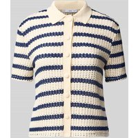 Mango Strickshirt mit Knopfleiste Modell 'MIFFY' in Marine, Größe S Mango Strickshirt mit Knopfleiste Modell 'MIFFY' in Marine, Größe S von Mango