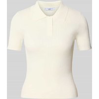Mango Strickshirt mit Polokragen Modell 'POLETE' in Beige, Größe M von Mango