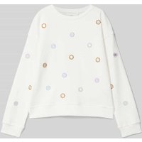 Mango Sweatshirt aus reiner Baumwolle Modell 'mirrors' in Ecru, Größe 140 von Mango