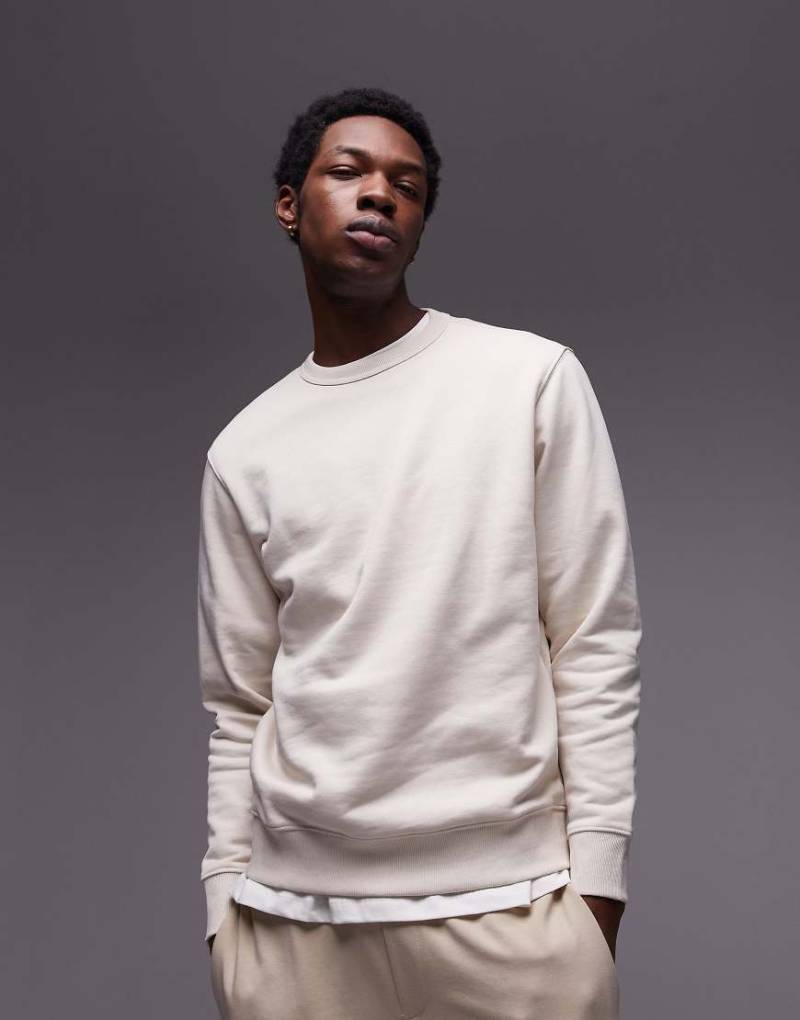Mango - Sweatshirt in Beige mit Rundhalsausschnitt-Neutral von Mango