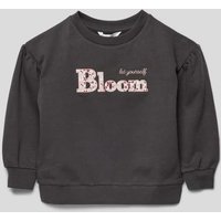 Mango Sweatshirt mit Puffärmeln Modell 'bloom' in Graphit, Größe 140 von Mango