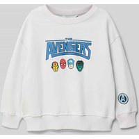 Mango Sweatshirt mit Rundhalsausschnitt Modell 'avencrew' in Hellgrau Melange, Größe 152 von Mango