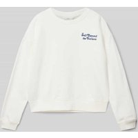 Mango Sweatshirt mit Statement-Stitching in Ecru, Größe 164 von Mango