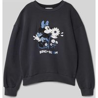Mango Sweatshirt mit gerippten Abschlüssen Modell 'bloom' in Graphit, Größe 152 Mango Sweatshirt mit gerippten Abschlüssen Modell 'bloom' in Graphit, Größe 152 von Mango