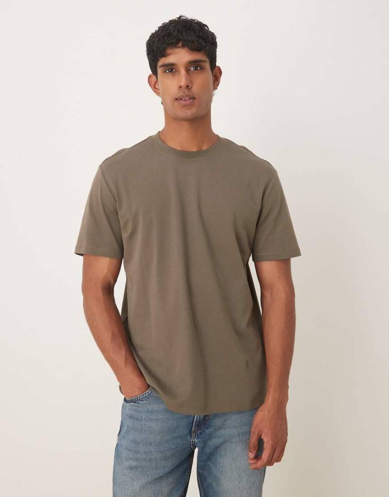 Mango - T-Shirt aus Baumwolle in Hellbraun-Brown von Mango