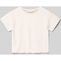 Mango T-Shirt mit Streifenmuster in Rosa, Größe 140 von Mango