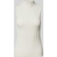 Mango Tanktop mit Stehkragen Modell 'URANIO' in Silber, Größe XS von Mango