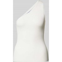 Mango Top mit One-Shoulder-Träger Modell 'ASIM' in Weiss, Größe XS von Mango