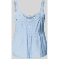 Mango Trägertop mit Motiv-Stitching in Hellblau, Größe M von Mango