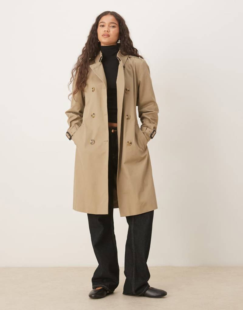 Mango - Trenchcoat aus Baumwolle in Beige mit mittlerer Länge-Neutral von Mango