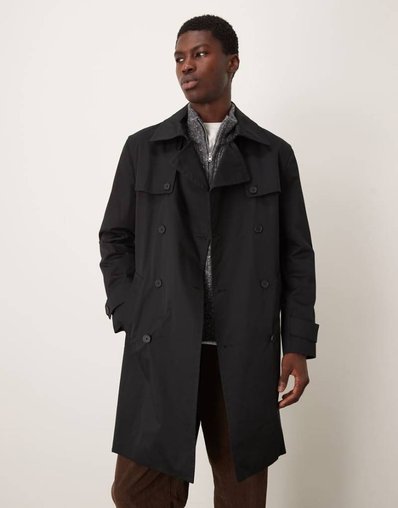 Mango - Trenchcoat aus Baumwollmix in Schwarz von Mango