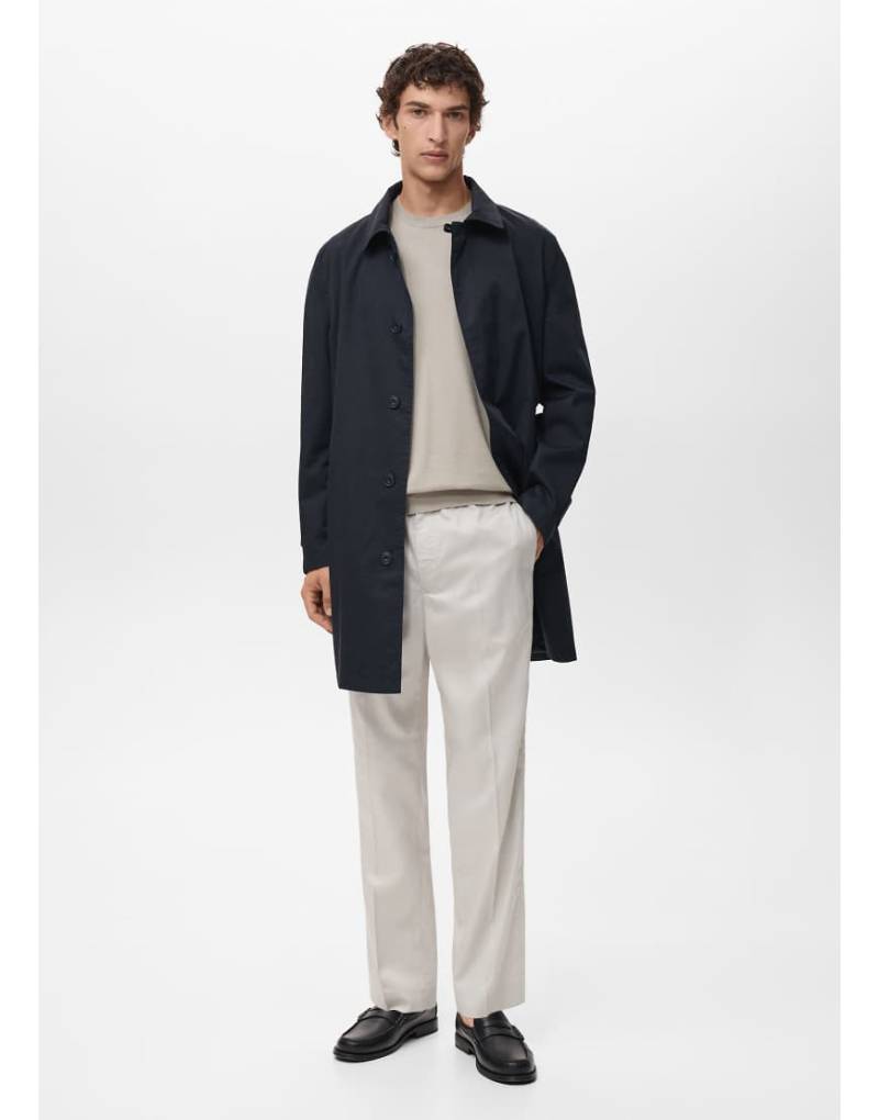 Mango - Trenchcoat in Marineblau von Mango