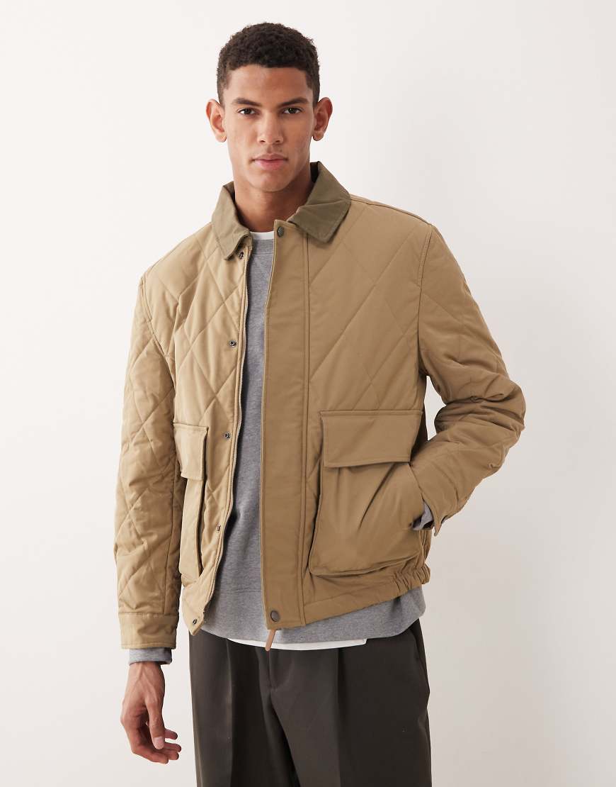 Mango - Wattierte Bomberjacke in Beige-Neutral von Mango