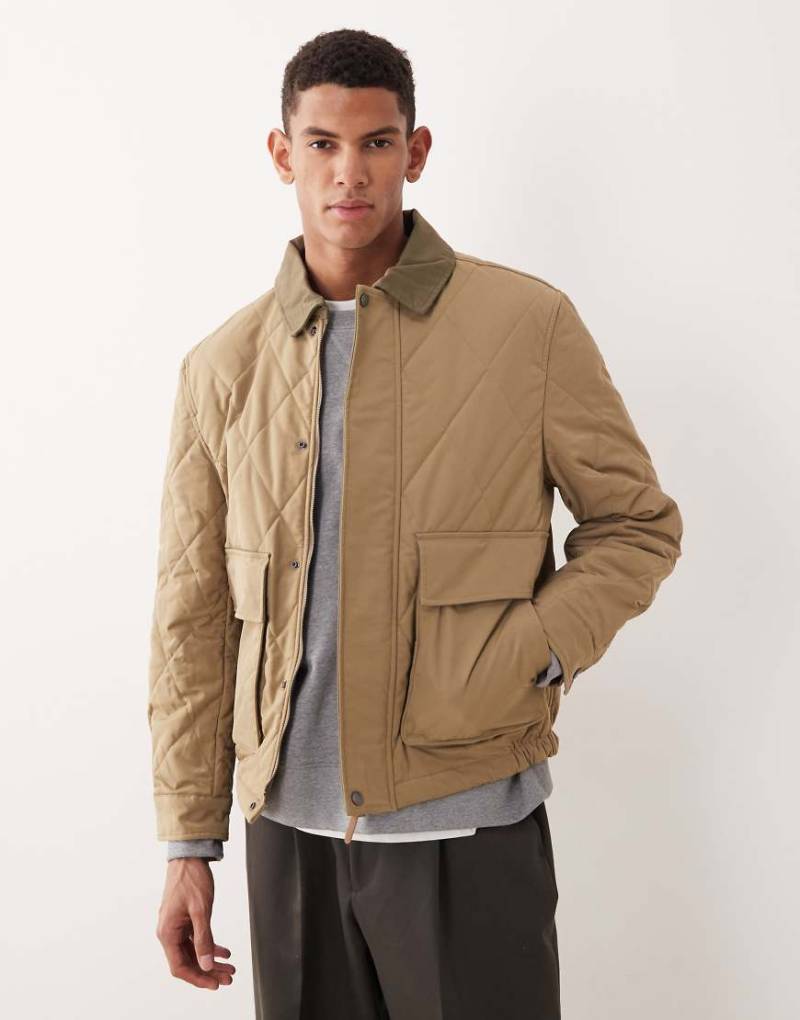 Mango - Wattierte Bomberjacke in Beige-Neutral von Mango