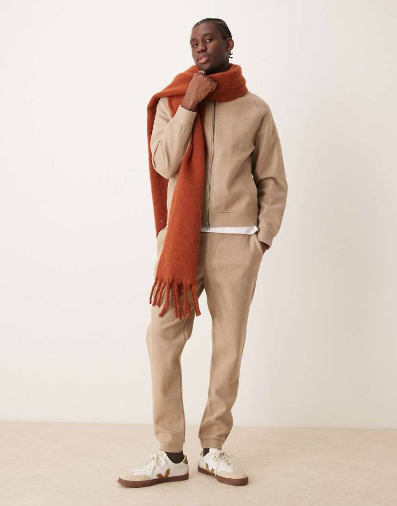 Mango - Weiche Jogginghose in Beige mit geradem Bein, Kombiteil-Neutral von Mango