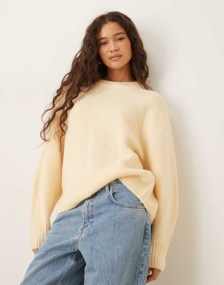 Mango - Weicher Wollmix-Pullover in Buttergelb von Mango
