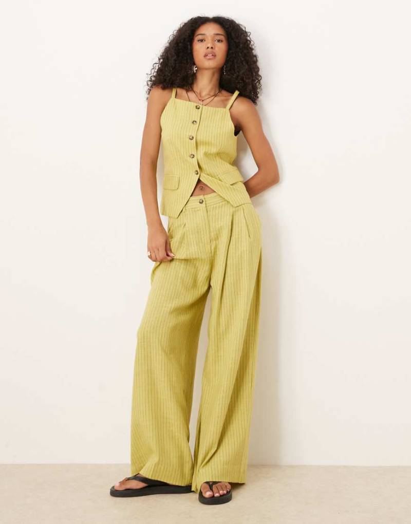 Mango - Weite Hose in Gelb, Kombiteil von Mango