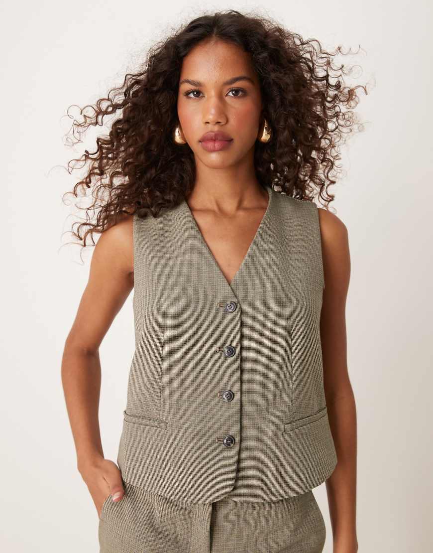 Mango - Weste in Beige mit Knopfleiste, Kombiteil-Neutral Mango - Weste in Beige mit Knopfleiste, Kombiteil-Neutral von Mango