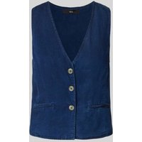 Mango Weste mit Leistentaschen Modell 'CRETA' in Jeansblau, Größe XS von Mango