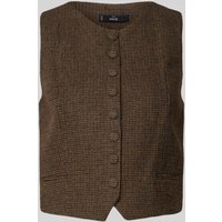 Mango Weste mit Paspeltaschen Modell 'NIMES' in Dunkelbraun, Größe L von Mango