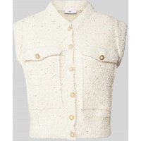 Mango Weste mit Pattentaschen Modell 'HEPBURN' in Offwhite, Größe L von Mango