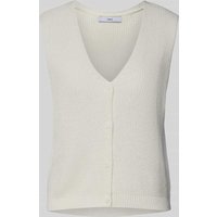 Mango Weste mit V-Ausschnitt Modell 'PALOMA' in Offwhite, Größe M von Mango