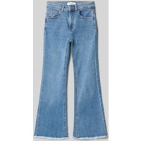 Mango Wide Fit Jeans mit Logo-Patch in Blau, Größe 140 Mango Wide Fit Jeans mit Logo-Patch in Blau, Größe 140 von Mango