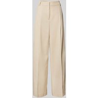 Mango Wide Leg Stoffhose mit Bundfalten Modell 'MERIDA' in Beige, Größe 34 von Mango