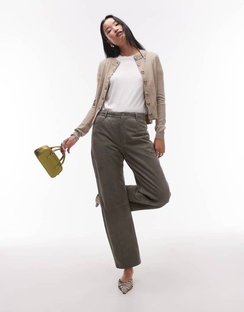 Mango - Wollmix-Strickjacke in Beige mit Rundhalsausschnitt und Knopfleiste-Neutral von Mango