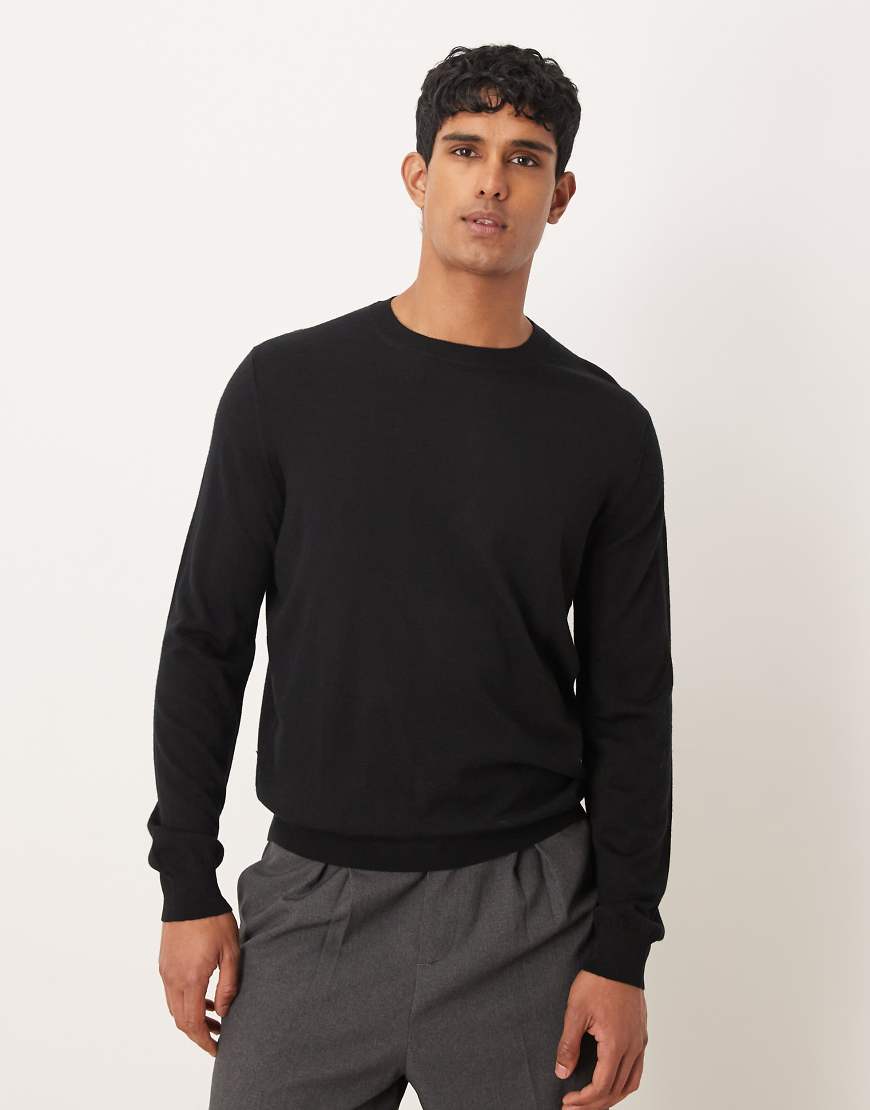 Mango - Wollpullover in Schwarz mit Rundhalsausschnitt Mango - Wollpullover in Schwarz mit Rundhalsausschnitt von Mango