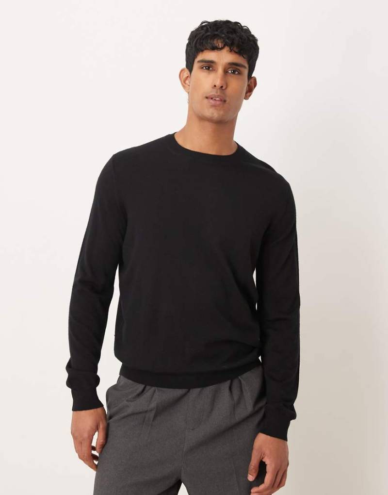 Mango - Wollpullover in Schwarz mit Rundhalsausschnitt Mango - Wollpullover in Schwarz mit Rundhalsausschnitt von Mango