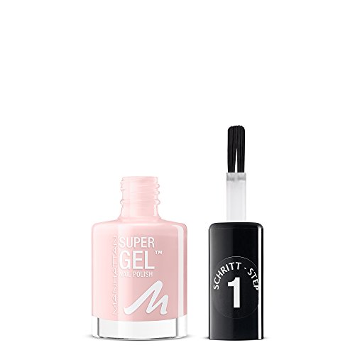 Manhattan Super Gel Nagellack – Gel Maniküre Effekt ganz ohne UV Licht – Rosa Nail Polish mit bis zu 14 Tagen Halt – Farbe Sweet Side 225 – 1 x 12ml von Manhattan