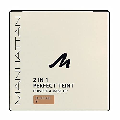 Manhattan 17358 Perfect Teint Powder und Makeup, sunbeige, 1 Stück von Manhattan