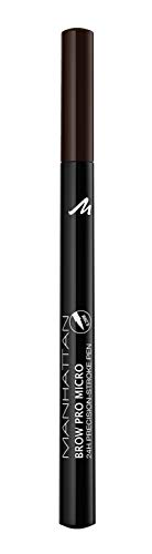 Manhattan Brow Pro Micro Pen Augenbrauenstift, in der Farbe 003 Dark Brown, Flüssiger Eyebrow Pencil mit ultra-präziser 0,2 mm Spitze, Für einen natürlichen Augenbrauen-Look von Manhattan