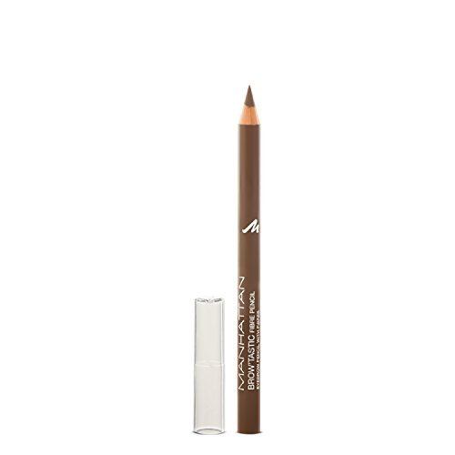 Manhattan Brow'Tastic Augenbrauenstift – Brauner Eyebrow Pencil mit auffüllenden Fasern für dichter wirkende, definierte Augenbrauen – Farbe Medium 002 – 1 x 1.08g von Manhattan