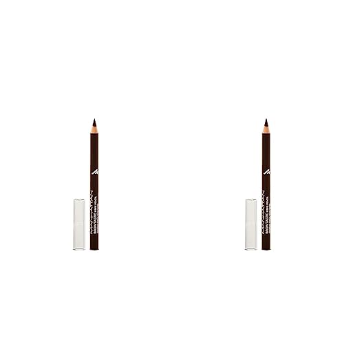Manhattan Brow'Tastic Augenbrauenstift – Dunkelbrauner Eyebrow Pencil mit auffüllenden Fasern für dichter wirkende, definierte Augenbrauen – Farbe Dark 003 – 1 x 1,1g (Packung mit 2) von Manhattan